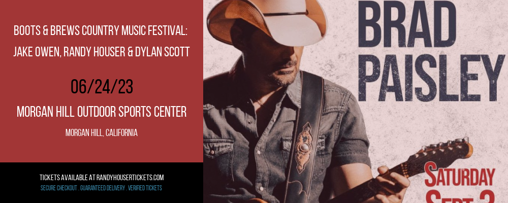 Boots & Brews Country Music Festival: Jake Owen, Randy Houser & Dylan Scott at Randy Houser Tickets